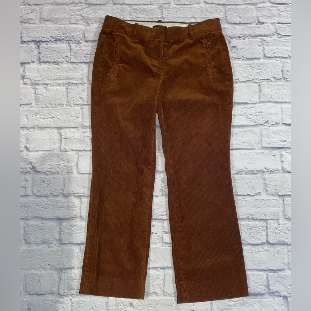 J Crew Sammie Brown Crop Corduroy Pants F4583 Women's Size 4